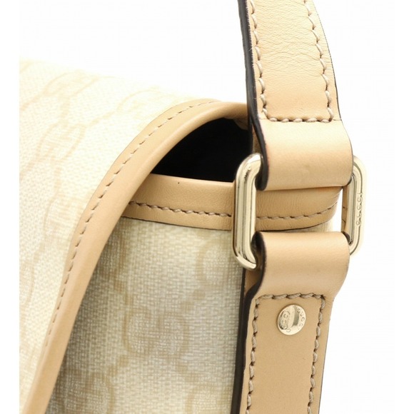 Gucci GG Supreme GG Plus Shoulder Bag Leather Ivory White - Picture 7 of 9